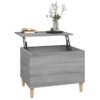 Mesa De Centro Madera Contrachapada Gris Sonoma 60x44,5x45 Cm Vidaxl