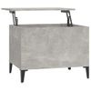 Mesa De Centro Madera Contrachapada Gris Hormigón 60x44,5x45 Cm Vidaxl