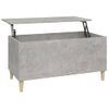 Mesa De Centro Madera Contrachapada Gris Hormigón 90x44,5x45 Cm Vidaxl