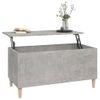 Mesa De Centro Madera Contrachapada Gris Hormigón 90x44,5x45 Cm Vidaxl