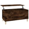 Mesa De Centro Madera Contrachapada Roble Ahumado 90x44,5x45 Cm Vidaxl