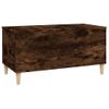 Mesa De Centro Madera Contrachapada Roble Ahumado 90x44,5x45 Cm Vidaxl