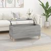 Mesa De Centro Madera Contrachapada Gris Sonoma 90x44,5x45 Cm Vidaxl