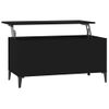 Mesa De Centro Madera Contrachapada Negro 90x44,5x45 Cm Vidaxl