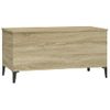 Mesa De Centro Madera Contrachapada Roble Sonoma 90x44,5x45 Cm Vidaxl