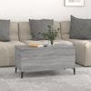 Mesa De Centro Madera Contrachapada Gris Sonoma 90x44,5x45 Cm Vidaxl