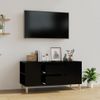 Mueble Para Tv Madera Contrachapada Negro 102x44,5x50 Cm Vidaxl