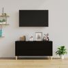 Mueble Para Tv Madera Contrachapada Negro 102x44,5x50 Cm Vidaxl