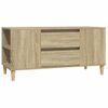 Mueble Para Tv Madera Contrachapada Roble Sonoma 102x44,5x50 Cm Vidaxl