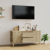 Mueble Para Tv Madera Contrachapada Roble Sonoma 102x44,5x50 Cm Vidaxl