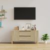 Mueble Para Tv Madera Contrachapada Roble Sonoma 102x44,5x50 Cm Vidaxl