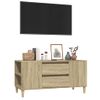 Mueble Para Tv Madera Contrachapada Roble Sonoma 102x44,5x50 Cm Vidaxl