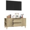 Mueble Para Tv Madera Contrachapada Roble Sonoma 102x44,5x50 Cm Vidaxl