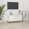 Mueble De Tv Madera Contrachapada Blanco Brillo 102x44,5x50 Cm Vidaxl