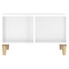 Mesa De Centro Madera Contrachapada Blanco Brillo 60x50x36,5 Cm Vidaxl