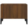 Mesa De Centro Madera Contrachapada Marrón Roble 60x50x36,5 Cm Vidaxl