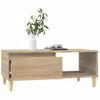 Mesa De Centro Madera Contrachapada Roble Sonoma 90x50x36,5 Cm Vidaxl