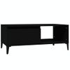 Mesa De Centro Madera Contrachapada Negro 90x50x36,5 Cm Vidaxl