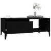 Mesa De Centro Madera Contrachapada Negro 90x50x36,5 Cm Vidaxl