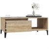 Mesa De Centro Madera Contrachapada Roble Sonoma 90x50x36,5 Cm Vidaxl