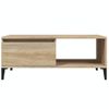 Mesa De Centro Madera Contrachapada Roble Sonoma 90x50x36,5 Cm Vidaxl