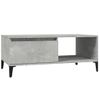 Mesa De Centro Madera Contrachapada Gris Hormigón 90x50x36,5 Cm Vidaxl