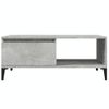 Mesa De Centro Madera Contrachapada Gris Hormigón 90x50x36,5 Cm Vidaxl