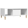 Mesa De Centro Madera Contrachapada Blanco 90x50x36,5 Cm Vidaxl