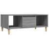 Mesa De Centro Madera Contrachapada Gris Sonoma 90x50x36,5 Cm Vidaxl