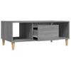 Mesa De Centro Madera Contrachapada Gris Sonoma 90x50x36,5 Cm Vidaxl