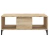 Mesa De Centro Madera Contrachapada Roble Sonoma 90x50x36,5 Cm Vidaxl