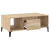 Mesa De Centro Madera Contrachapada Roble Sonoma 90x50x36,5 Cm Vidaxl