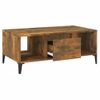 Mesa De Centro Madera Contrachapada Roble Ahumado 90x50x36,5 Cm Vidaxl