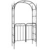 Arco De Jardín Con Puerta Acero Negro 108x45x235 Cm Vidaxl