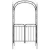 Arco De Jardín Con Puerta Acero Negro 108x45x235 Cm Vidaxl