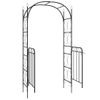 Arco De Jardín Con Puerta Acero Negro 108x45x235 Cm Vidaxl