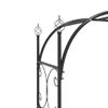 Arco De Jardín Con Puerta Acero Negro 108x45x235 Cm Vidaxl