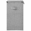 Cesto Ropa Sucia Plegable Lino Sintético Gris 26x34,5x59,5 Cm Vidaxl