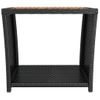 Mesa De Centro Ratán Negro Y Superficie Madera Maciza Acacia Vidaxl