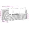 Sofás Esquina Jardín Con Cojines 2 Uds Ratán Sintético Marrón Vidaxl