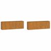 Jardineras De Pared 2 Uds Acero Corten Oxidado 53x10x17 Cm Vidaxl