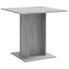 Mesa De Comedor Madera Contrachapada Gris Sonoma 80x80x75 Cm Vidaxl