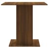 Mesa De Comedor Madera Contrachapada Roble Marrón 80x80x75 Cm Vidaxl