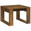 Mesa Auxiliar Madera Contrachapada Roble Ahumado 50x50x35 Cm Vidaxl