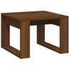 Mesa Auxiliar Madera Contrachapada Marrón Roble 50x50x35 Cm Vidaxl