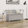 Banco Madera Maciza De Abeto Gris 107x45x75,5 Cm Vidaxl