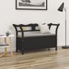 Banco Madera Maciza De Abeto Negro 107x45x75,5 Cm Vidaxl