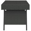 Mesa Auxiliar Plegable Ratán Sintético Negro 60x40x38 Cm Vidaxl