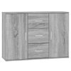 Aparador De Madera Contrachapada Gris Sonoma 91x29,5x65 Cm Vidaxl