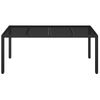 Mesa De Jardín Superficie De Vidrio Ratán Pe Negro 190x90x75 Cm Vidaxl